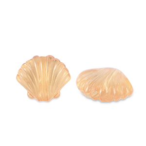 Perlen Acryl Shell Transparent copper brown