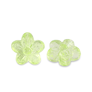Perlen Acryl Flower Transparent light green