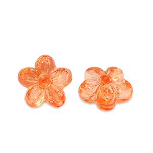 Perlen Acryl Flower Transparent orange