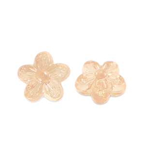 Perlen Acryl Flower Transparent copper brown