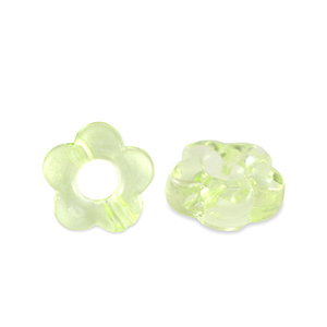 Perlen Acryl Flower Transparent light green
