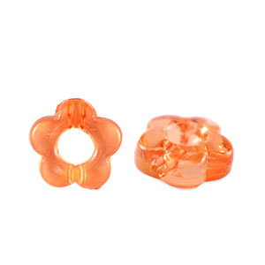 Perlen Acryl Flower Transparent orange