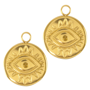Anh&auml;nger aus Stainless Steel - Rostfreiem Stahl Eye of Providence Gold