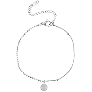 Stainless Steel - Rostfrei Stahl Armb&auml;nder Ball Chain LUCKY Silver