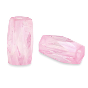 Facetten Tube Perlen Azalea pink