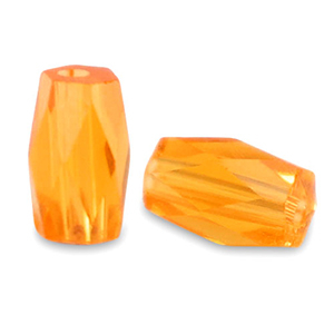 Facetten Tube Perlen Pumpkin orange
