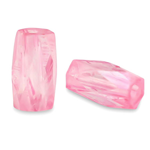 Facetten Tube Perlen Peonia pink