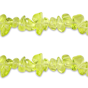 Chips-Glasperlen Transparent lime green
