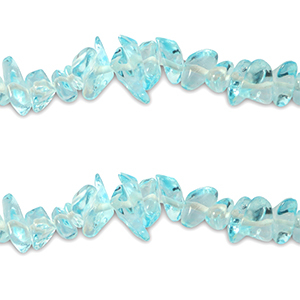Chips-Glasperlen Transparent turquoise blue