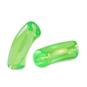 Acrylperlen tubes Peridot green-AB coating