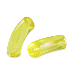 Acrylperlen tubes Freesia yellow-AB coating