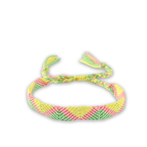 Fussketten Yellow-pink-green