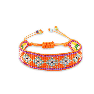 Armband Orange-light blue
