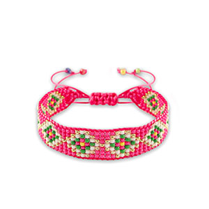 Armband Magenta pink-white
