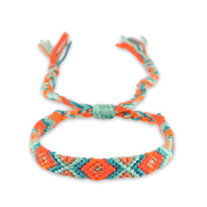 Armband Soft turquoise blue-neon orange