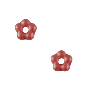 Tschechische Perlen Flower 5mm Warm red