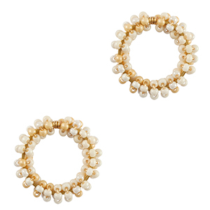 Anh&auml;nger aus Stainless Steel - Rostfreiem Stahl Beads Beige-gold