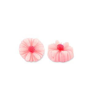 Perlen aus Resin Flower 8mm Pink