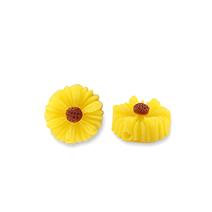 Perlen aus Resin Flower 8mm Yellow