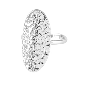 Stainless Steel - Rostfrei Stahl Ringe Oval Silber