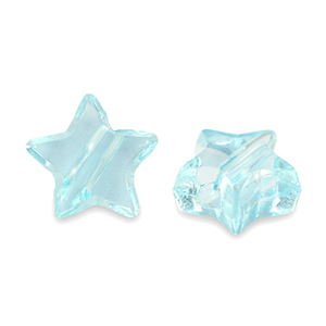 Perlen Acryl Star Transparent turquoise blue