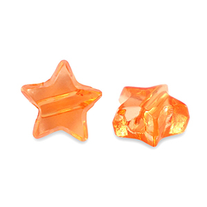 Perlen Acryl Star Transparent orange