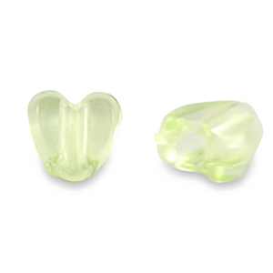 Perlen Acryl Heart Transparent light green