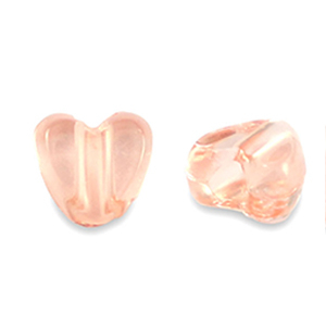Perlen Acryl Heart Transparent salmon pink
