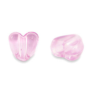 Perlen Acryl Heart Transparent azalea pink