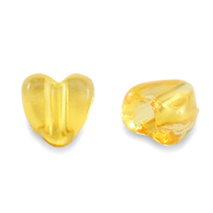 Perlen Acryl Heart Transparent spectra yellow