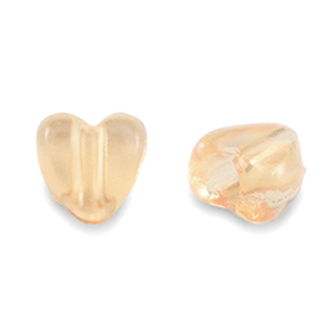 Perlen Acryl Heart Transparent copper brown