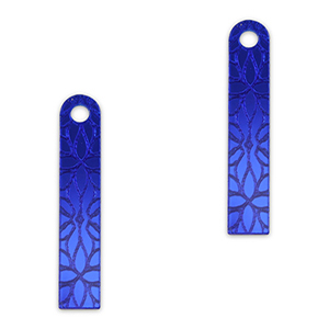 Statement-Anh&auml;nger Bar Flower Metallic royal blue
