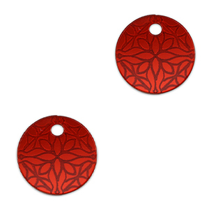 Statement-Anh&auml;nger Flower 16mm Metallic red