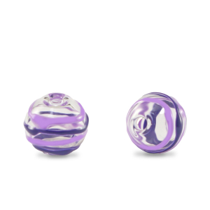 Handbemalt Glasperlen 8mm Transparent-lilac puple
