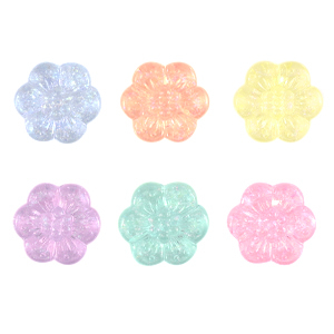 Perlen Acryl Flower Multicolour transparant AB