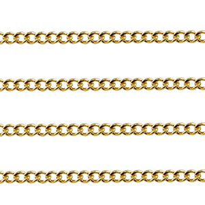 Zubeh&ouml;r aus Stainless Steel - Rostfreiem Stahl Gliederkette Gold