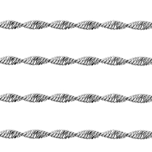 Zubeh&ouml;r aus Stainless Steel - Rostfreiem Stahl Gliederkette Twist Silver