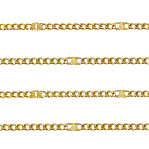 Zubeh&ouml;r aus Stainless Steel - Rostfreiem Stahl Gliederkette Gold