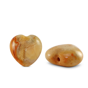 Perlen Naturstein Achat Heart&nbsp; Multicolour grey brown