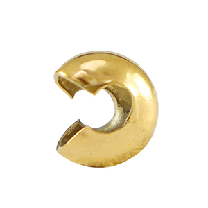 Zubeh&ouml;r aus Stainless Steel - Rostfreiem Stahl Quetsch-Kaschierperlen 5mm Gold