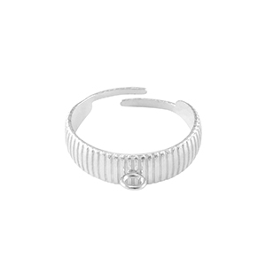 Stainless Steel - Rostfrei Stahl Ringe mit &Ouml;se Silber