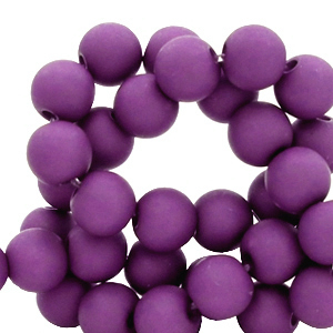 4 mm Perlen aus Acryl Dark cherry purple
