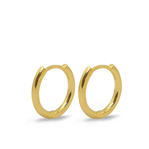 Zubeh&ouml;r Metall DQ Ohrringe Creolen 16mm Gold (Nickelfrei)