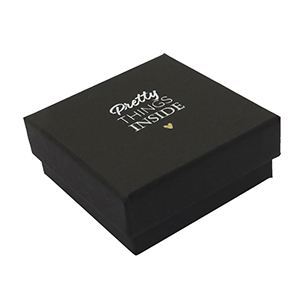 (Geschenk-)Box f&uuml;r Schmuck "Pretty things inside" Black