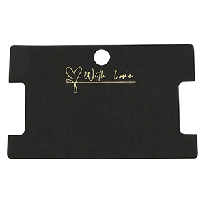 Karten f&uuml;r Schmuck "with love" Black