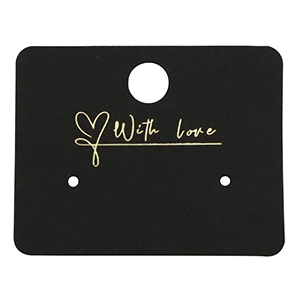 Karten f&uuml;r Schmuck "with love" Black