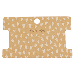 Karten f&uuml;r Schmuck "for you" Herzen Brown