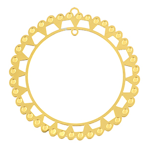 Anh&auml;nger aus Stainless Steel - Rostfreiem Stahl Bohemian 48mm Gold