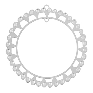 Anh&auml;nger aus Stainless Steel - Rostfreiem Stahl Bohemian 48mm Silver