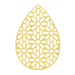 Anh&auml;nger aus Stainless Steel - Rostfreiem Stahl Bohemian Drop Gold